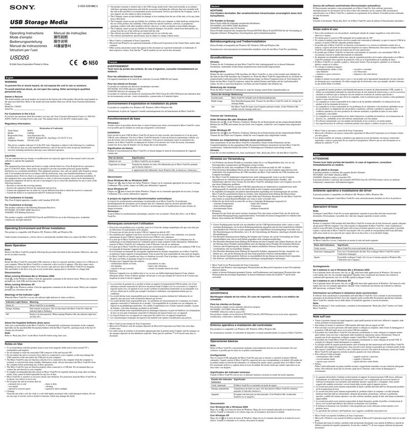 Sony USD2G User manual