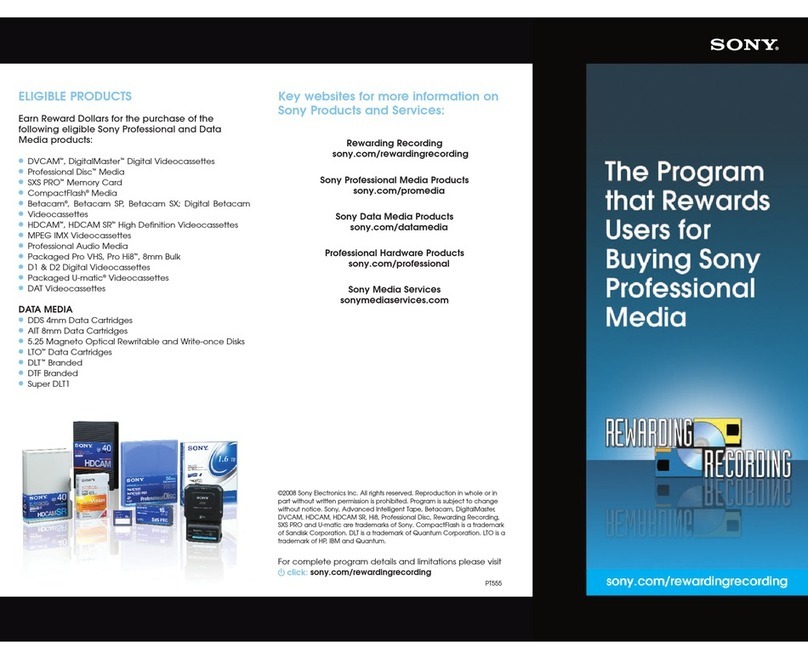 Sony PHU-60K Series User manual Sony PHU-60K Series User manual