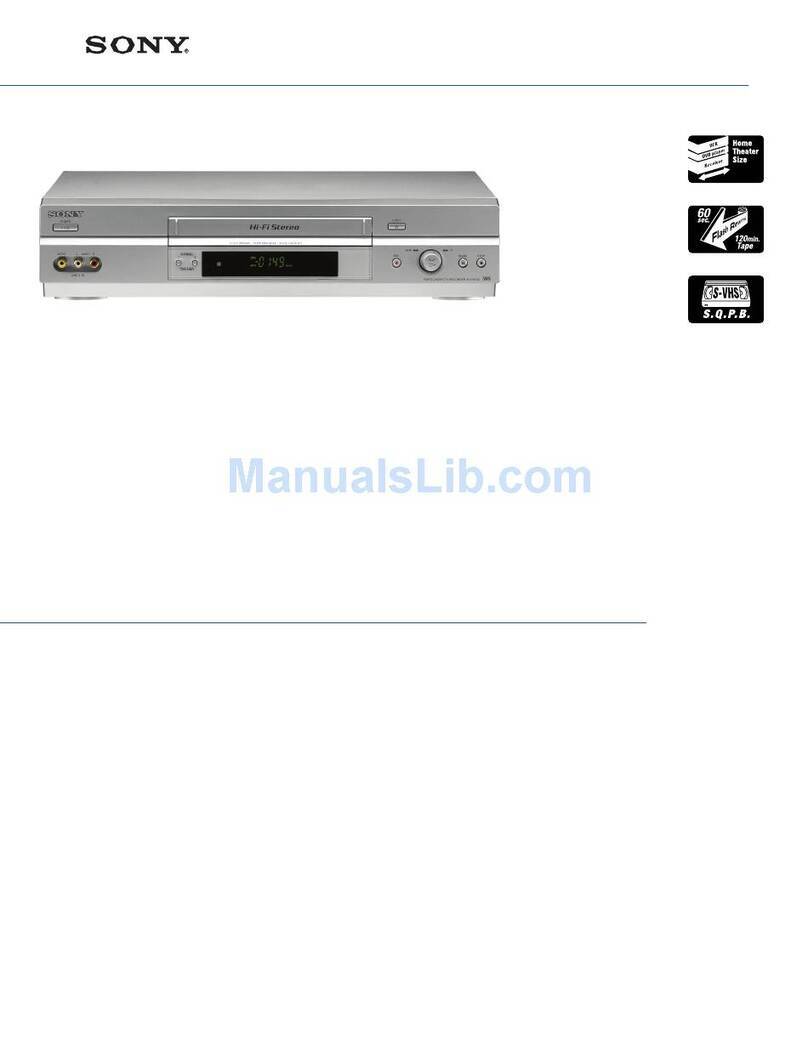 Sony SLV-N750 - Video Cassette Recorder User manual