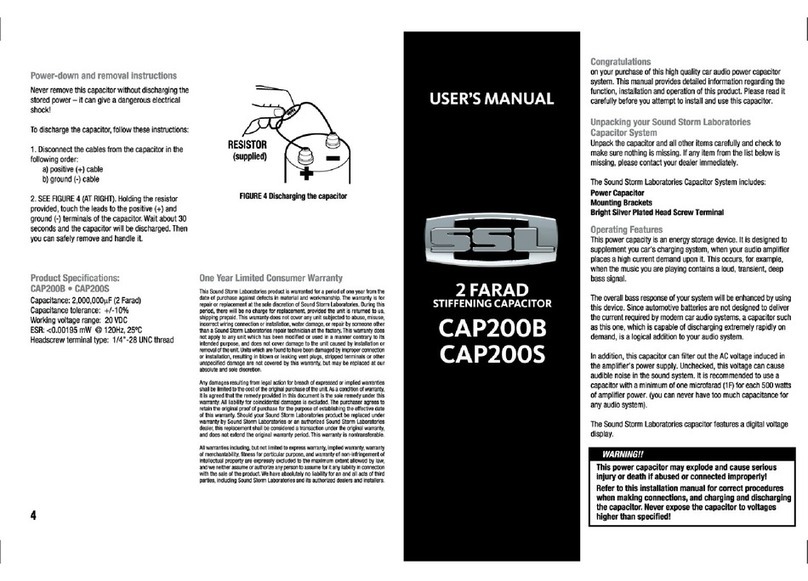 Sound Storm CAP200B User manual