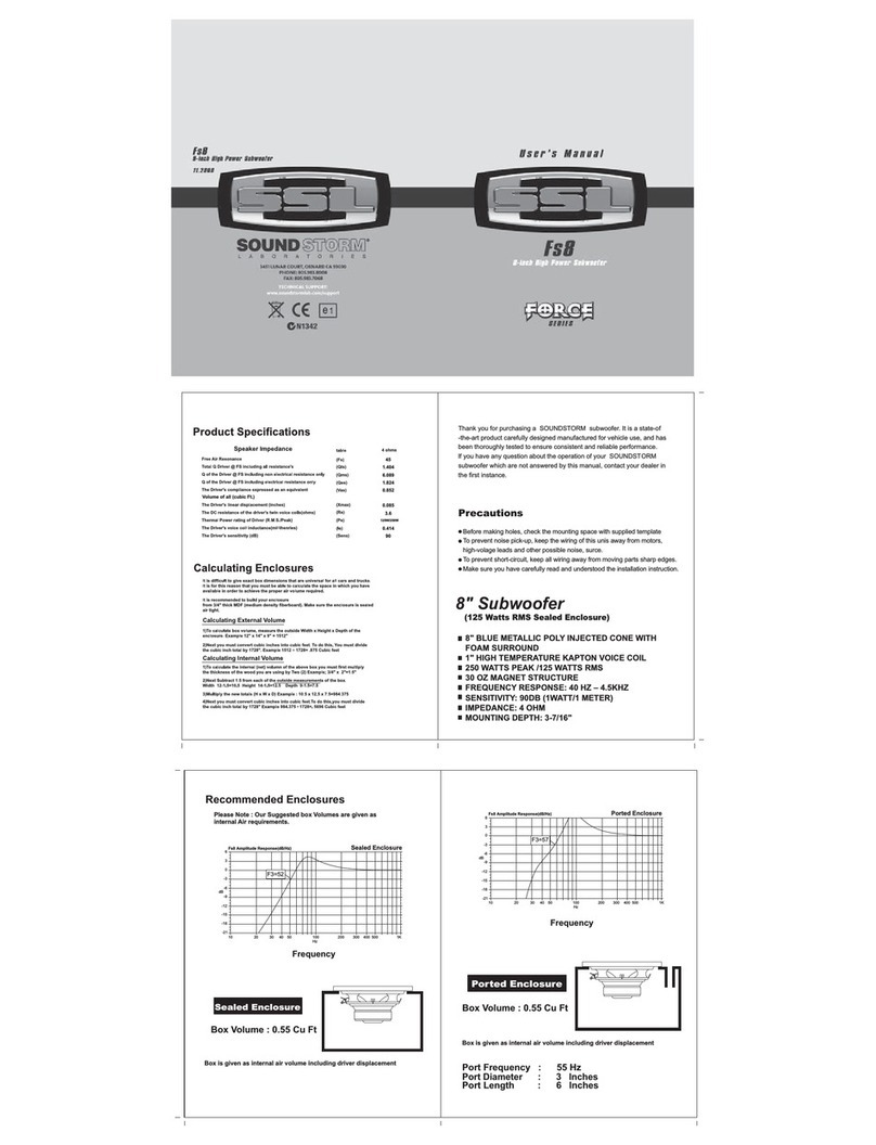 Sound Storm Fs8 user manual