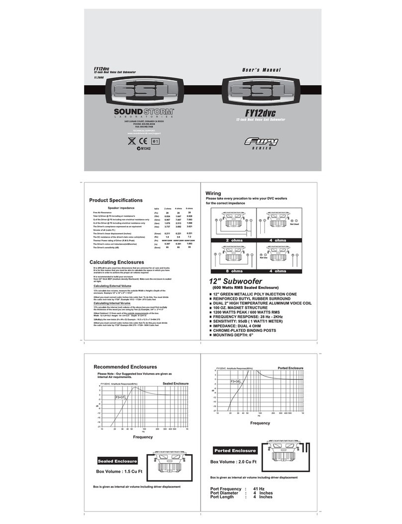 Sound Storm FY12dvc user manual Sound Storm FY12dvc user manual