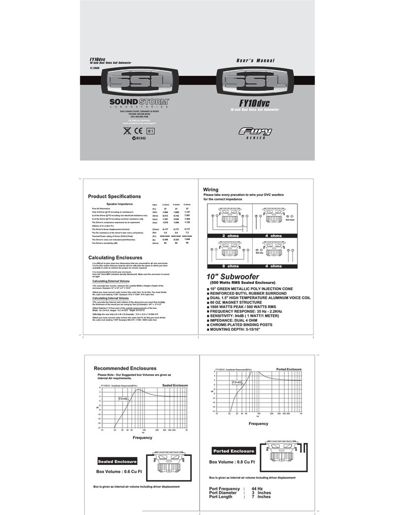 Sound Storm FY10dvc User manual