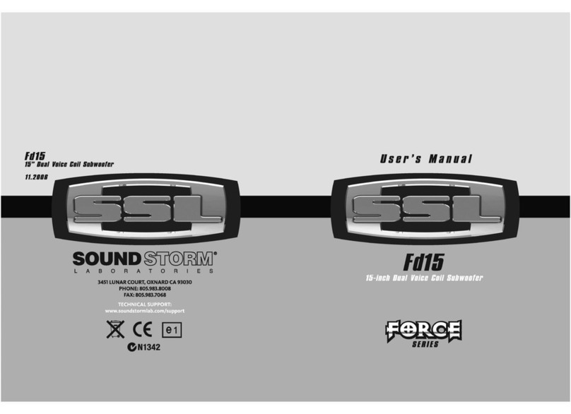 Sound Storm Fd15 User manual