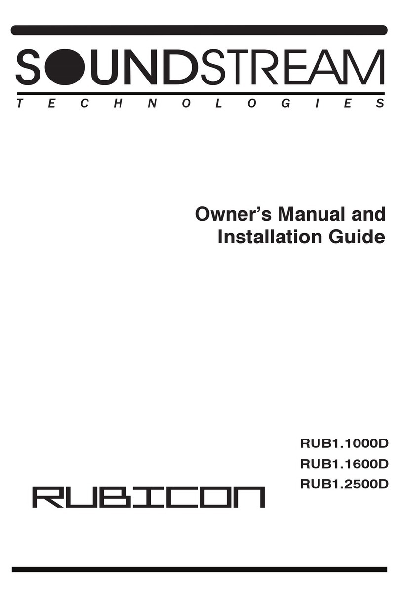Soundstream Rubicon 1000D User manual Soundstream Rubicon 1000D User manual