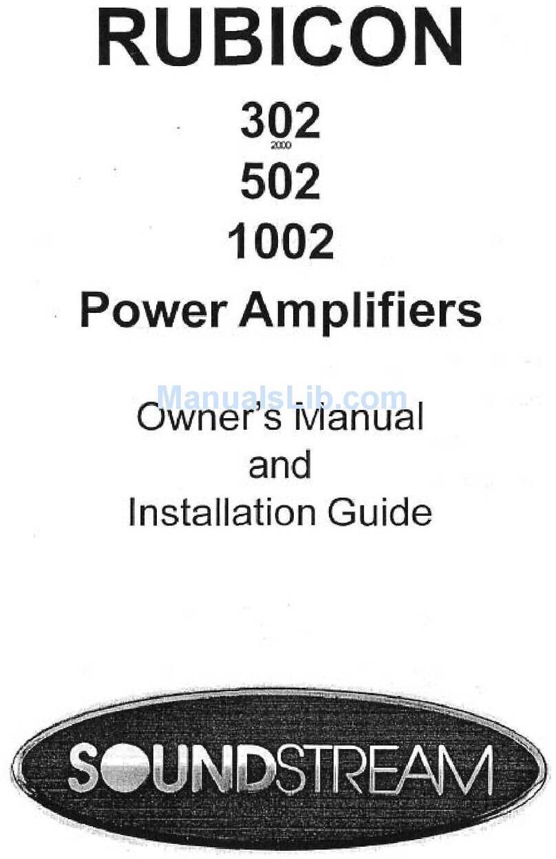 Soundstream RUBICON 1002 Programming manual