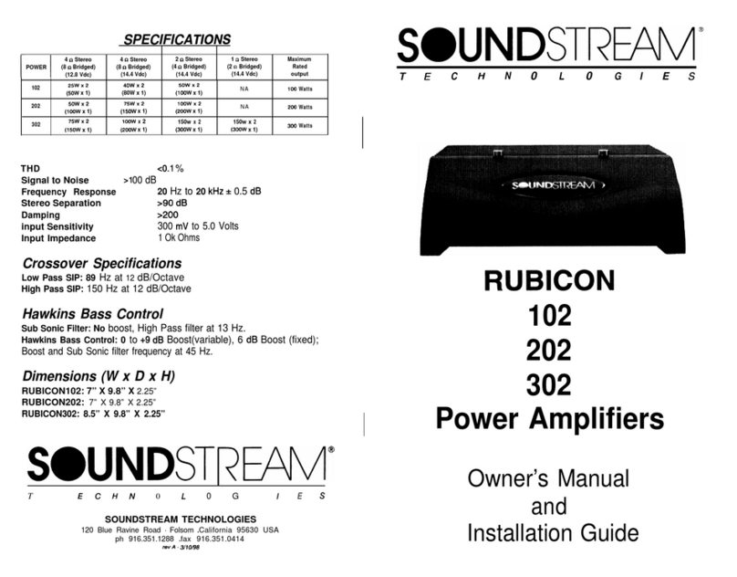 Soundstream Rubicon 102 Programming manual