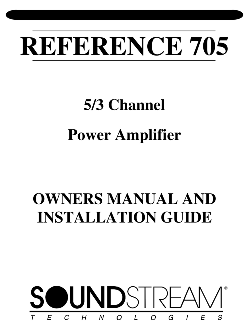 Soundstream Reference Series 705 User manual Soundstream Reference Series 705 User manual