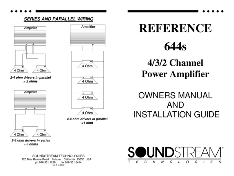 Soundstream Reference 644s User manual Soundstream Reference 644s User manual