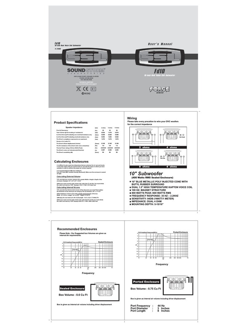 Sound Storm Fd10 user manual
