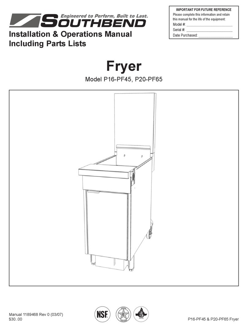 Southbend P16-PF45 Installation and operation manual