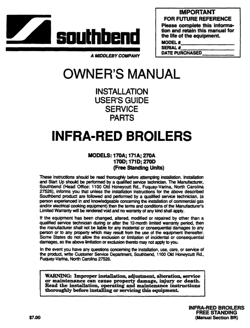 Southbend 170A User manual
