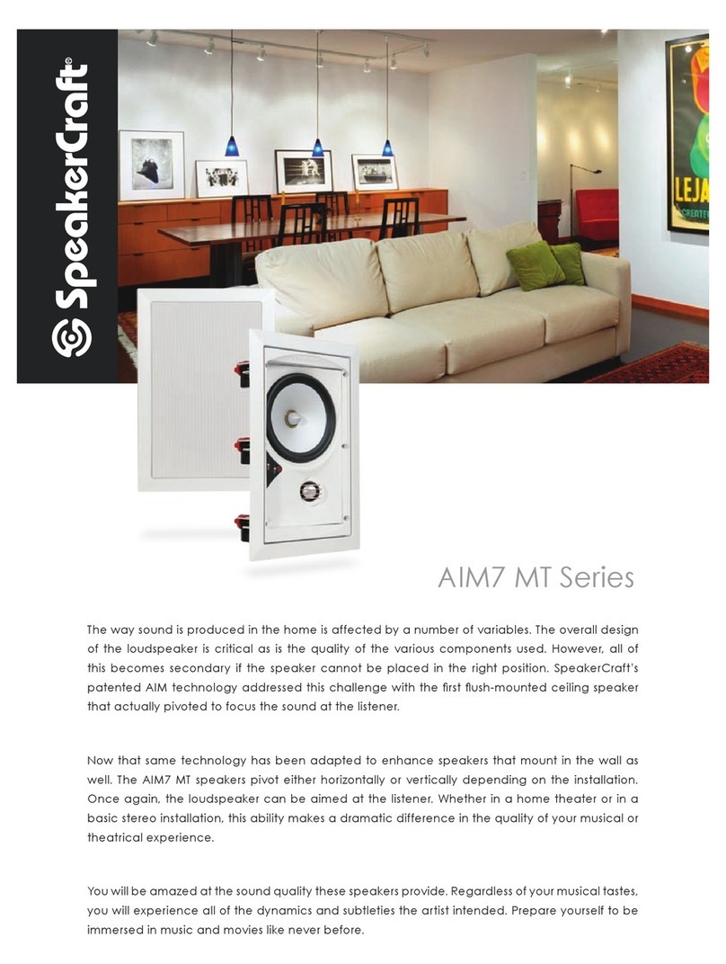 SpeakerCraft AIM7 MT Three User manual
