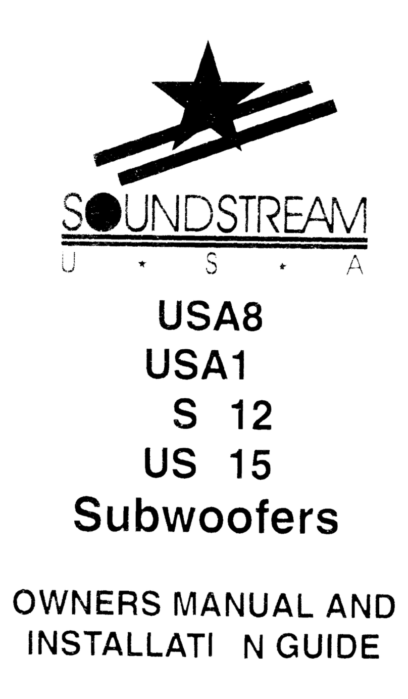 Soundstream USA-10 Owner's manual and installation guide