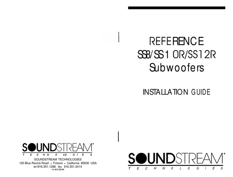 Soundstream Reference Series SS-10R User manual