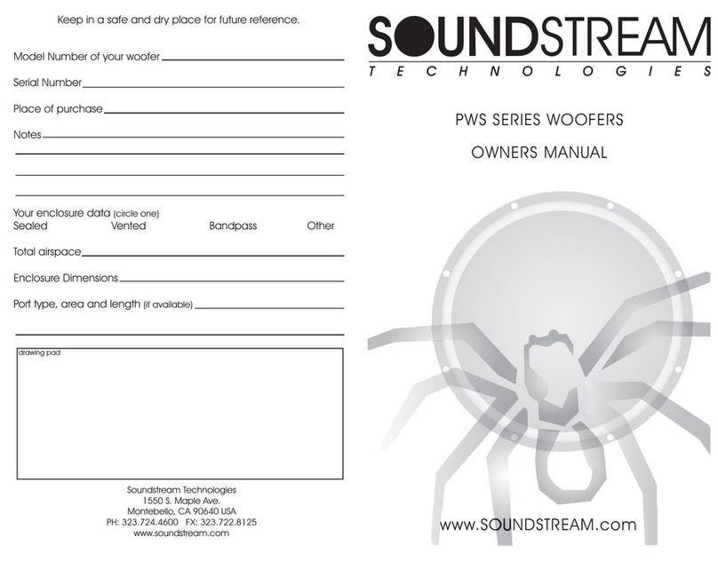Soundstream PWS-10 User manual Soundstream PWS-10 User manual