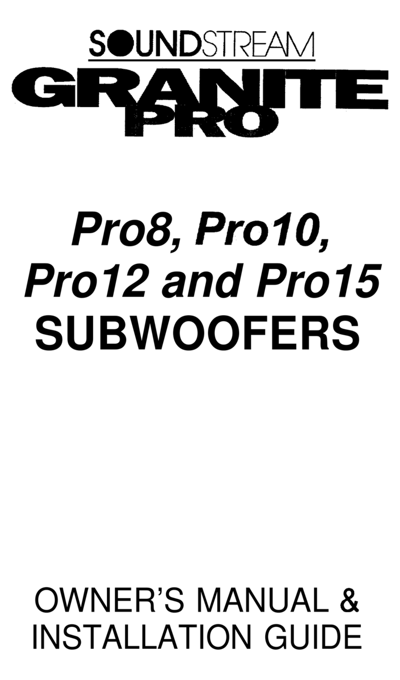 Soundstream Granite Pro10 Programming manual