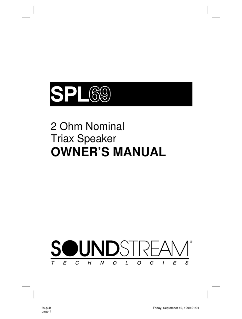 Soundstream SPL-69 owner's manual
