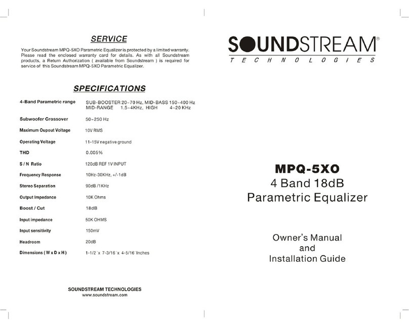Soundstream MPQ-5XO Programming manual