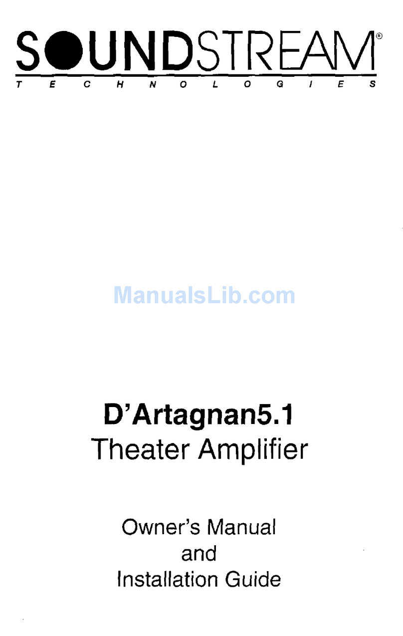 Soundstream D'Artagnan5.1 User manual Soundstream D'Artagnan5.1 User manual