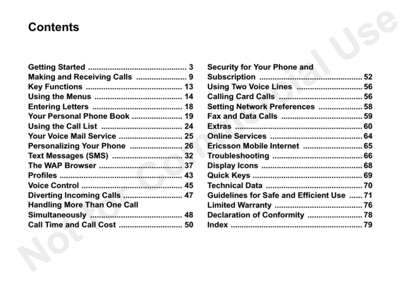 Ericsson T20sc User manual