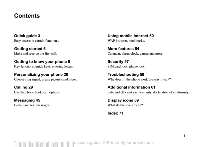 Sony Ericsson T102 User manual