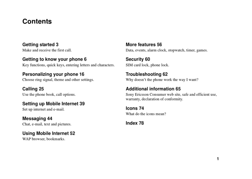 Sony Ericsson T306 User manual Sony Ericsson T306 User manual