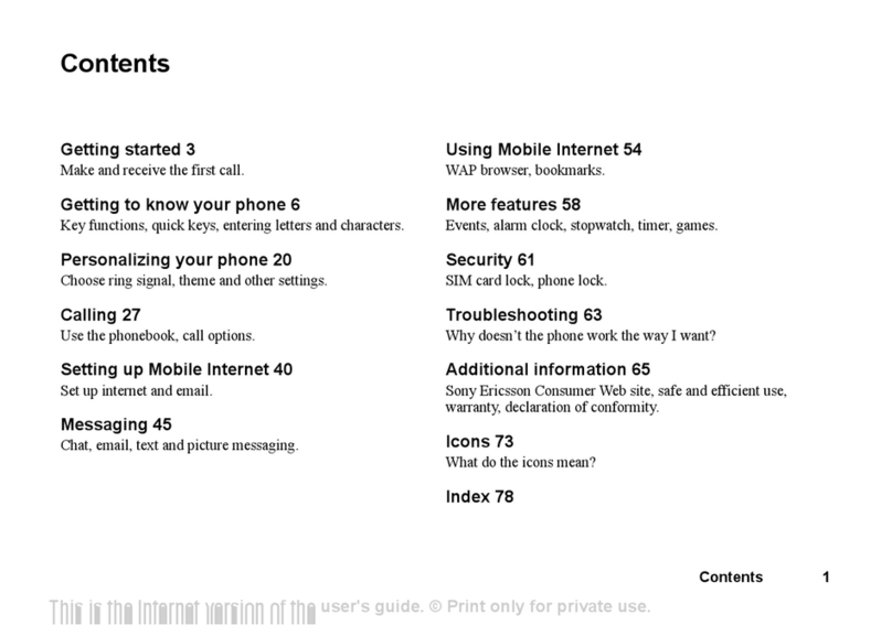 Sony Ericsson T230c User manual Sony Ericsson T230c User manual