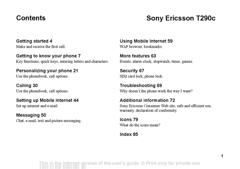 Sony Ericsson T290c User manual