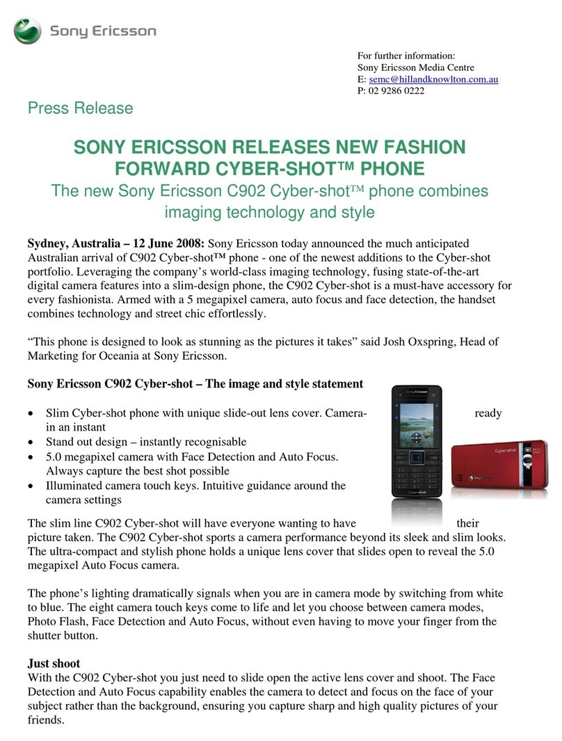 Sony Ericsson CYBER-SHOT C902 Release notes