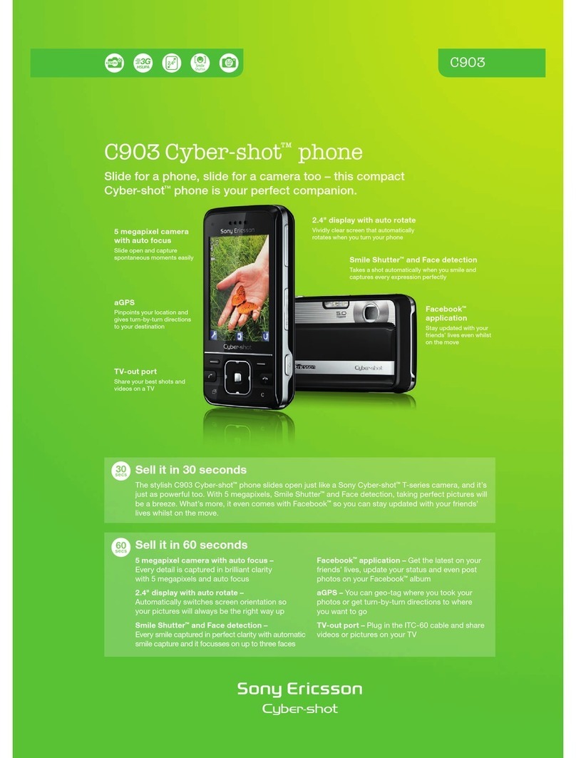Sony Ericsson C903 Cyber-shot User manual Sony Ericsson C903 Cyber-shot User manual