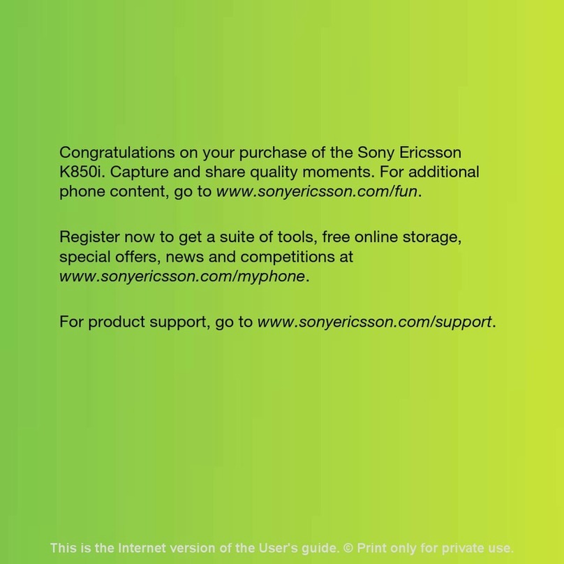 Sony Ericsson Cyber-shot K850i User manual
