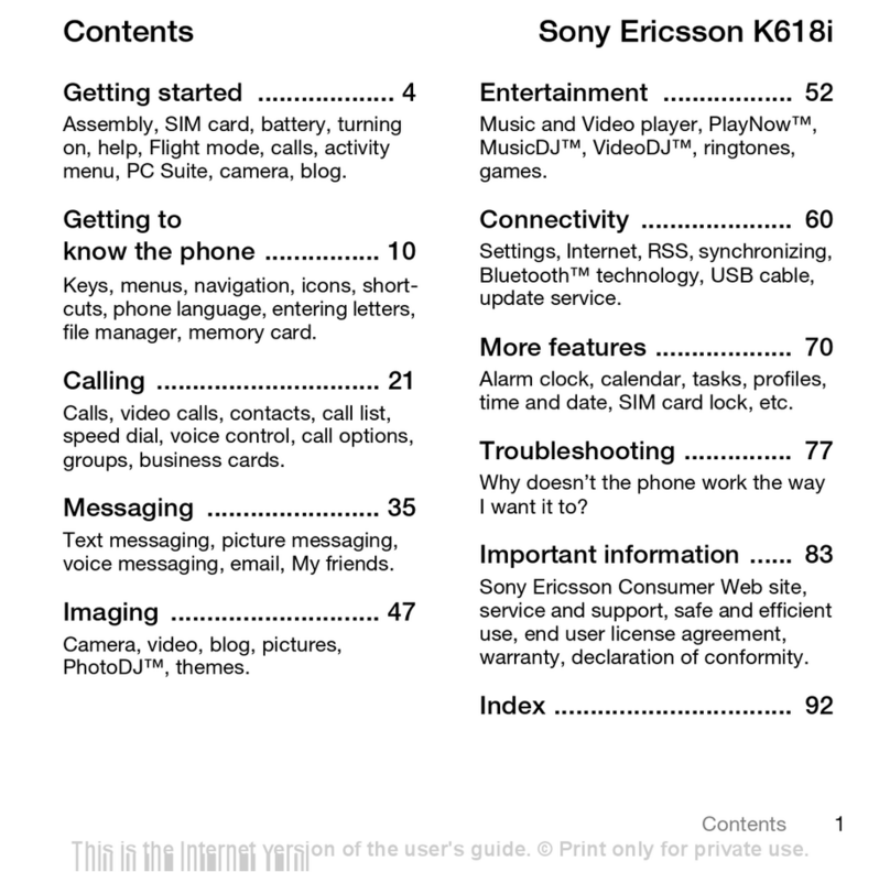 Sony Ericsson K618i User manual