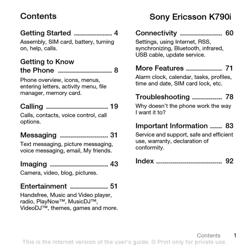 Sony Ericsson K790i User manual