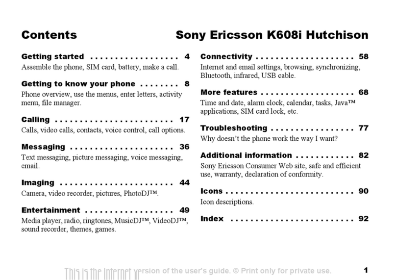 Sony Ericsson K608i User manual