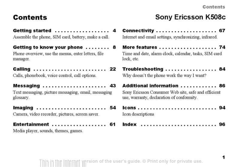 Sony Ericsson K508c User manual