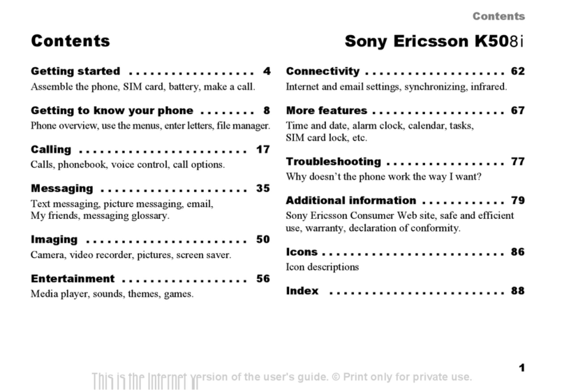 Sony Ericsson K508i User manual