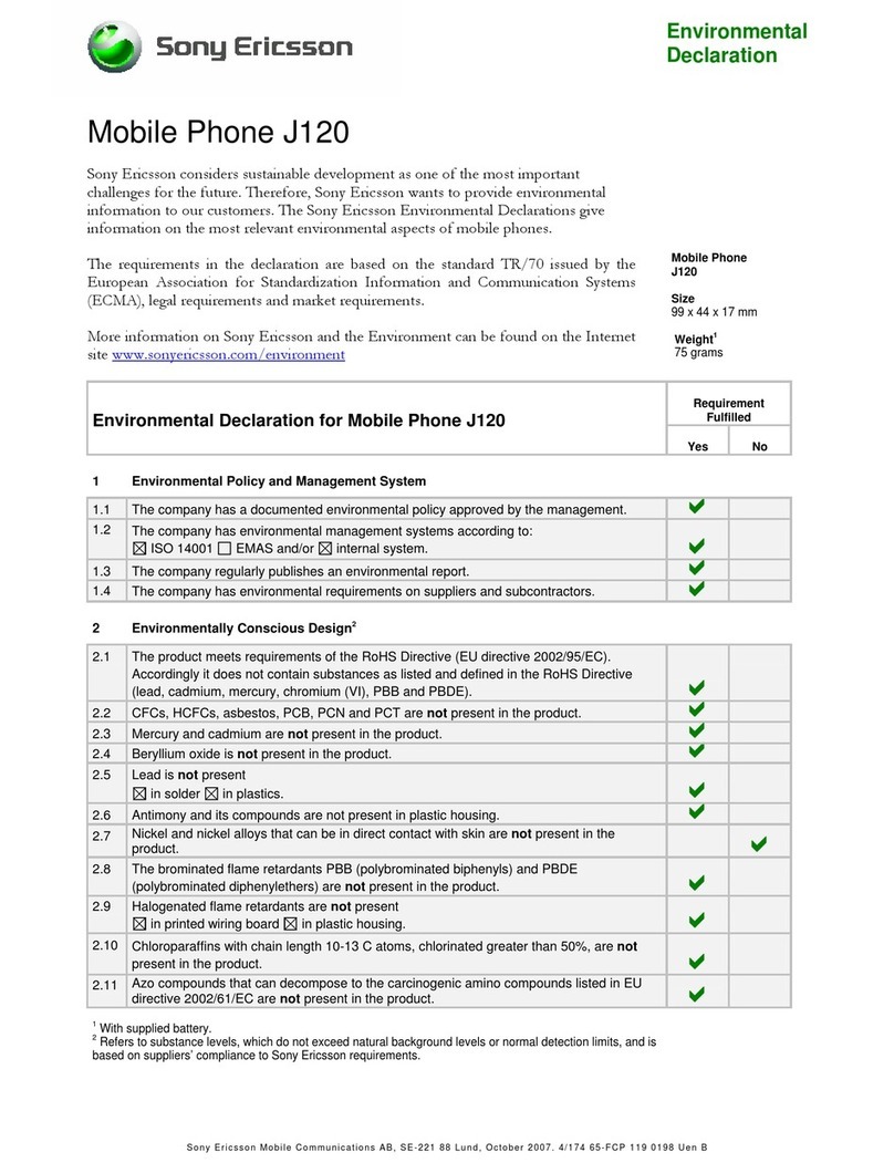 Sony Ericsson J120 User manual