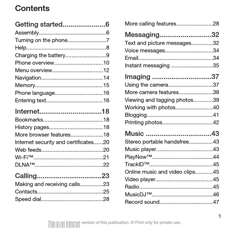 Sony Ericsson G705 user guide