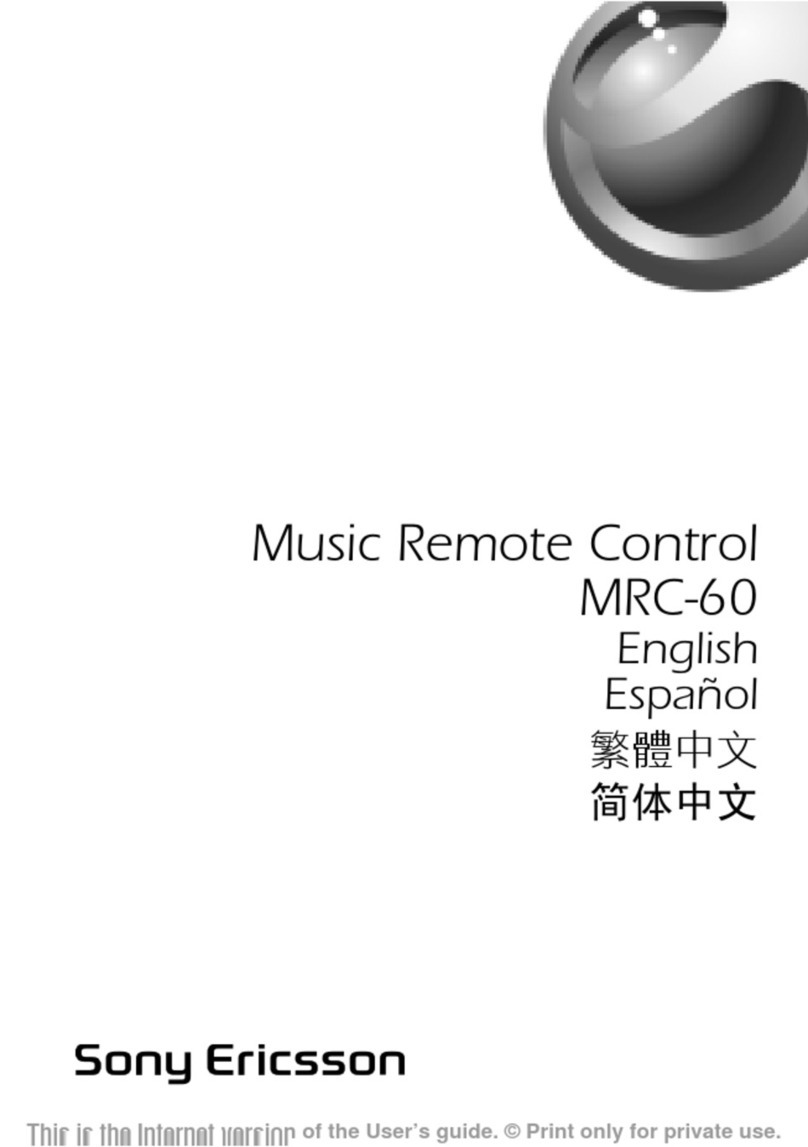 Sony Ericsson MRC-60 user guide