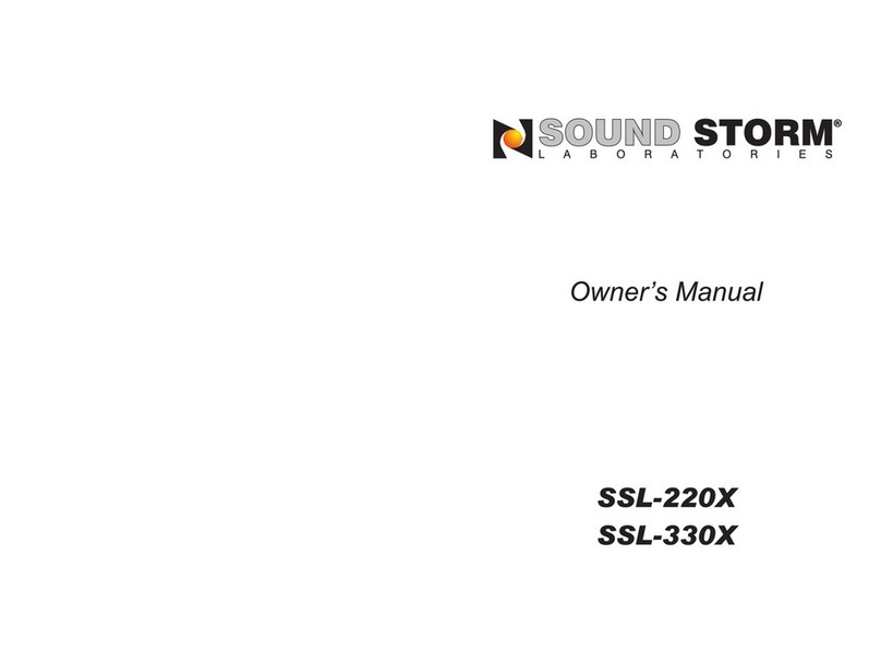 Sound Storm SSL-220X owner's manual