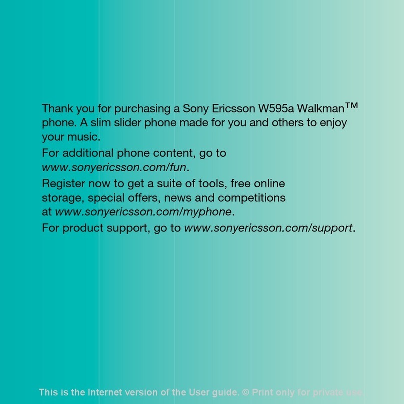 Sony Ericsson Walkman W595a User manual