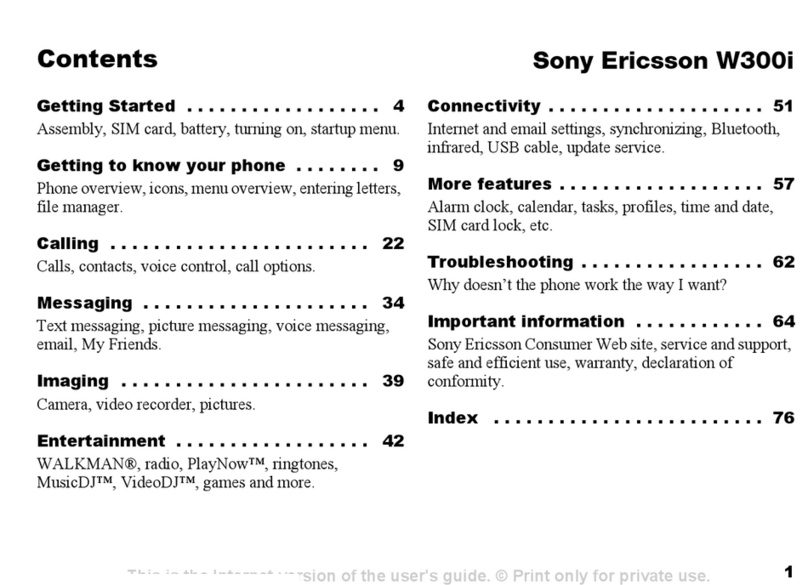 Sony Ericsson Walkman W300i user guide