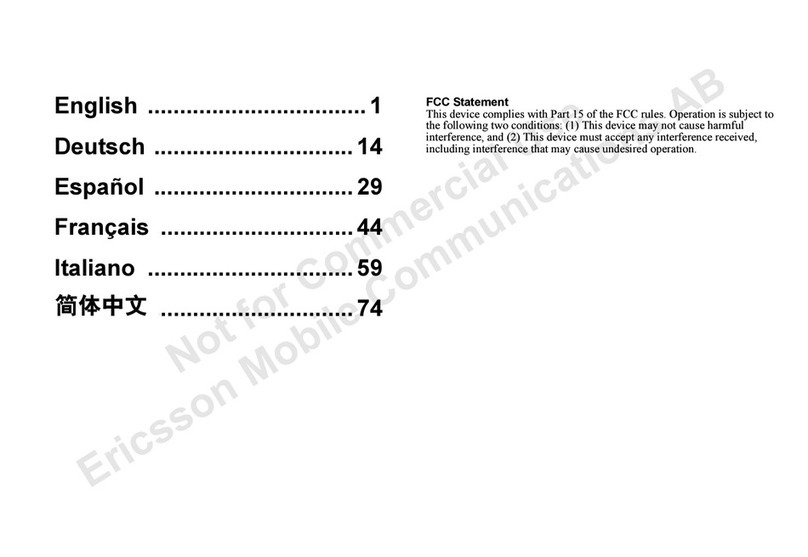 Ericsson HBH-20 user guide