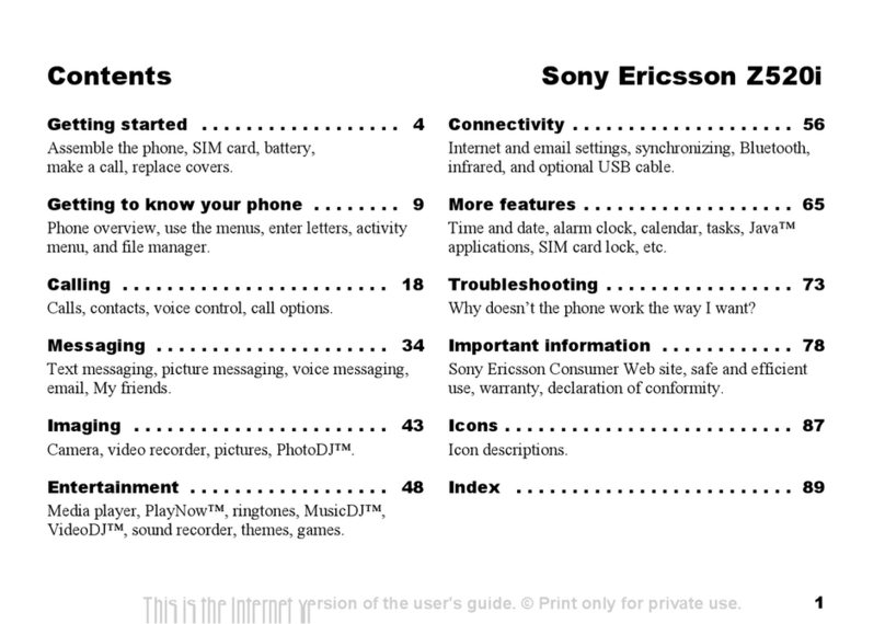 Sony Ericsson Z520 User manual