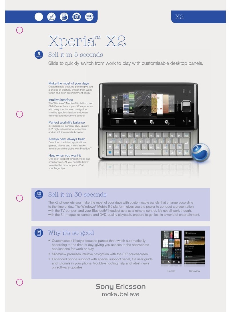 Sony Ericsson Xperia X2 User manual