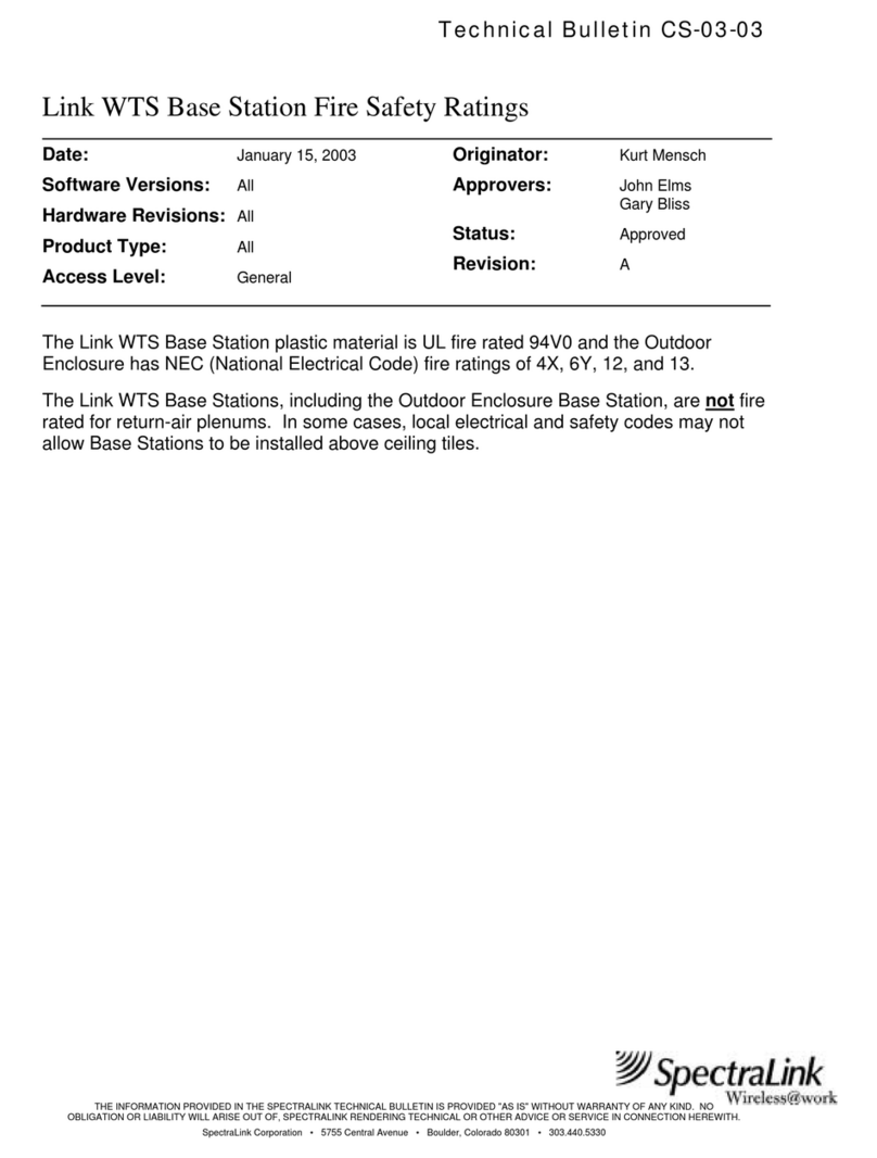 SpectraLink RCC400 Technical bulletin