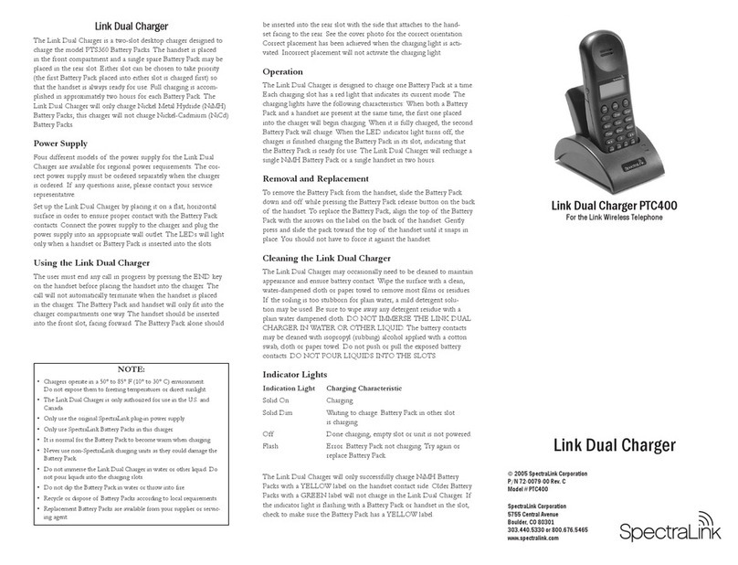 SpectraLink PTC400 Manual