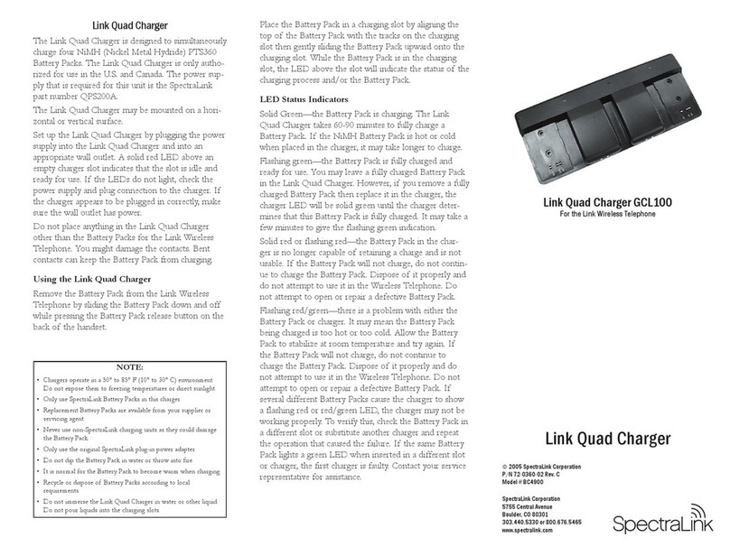 SpectraLink GCL100 supplementary guide