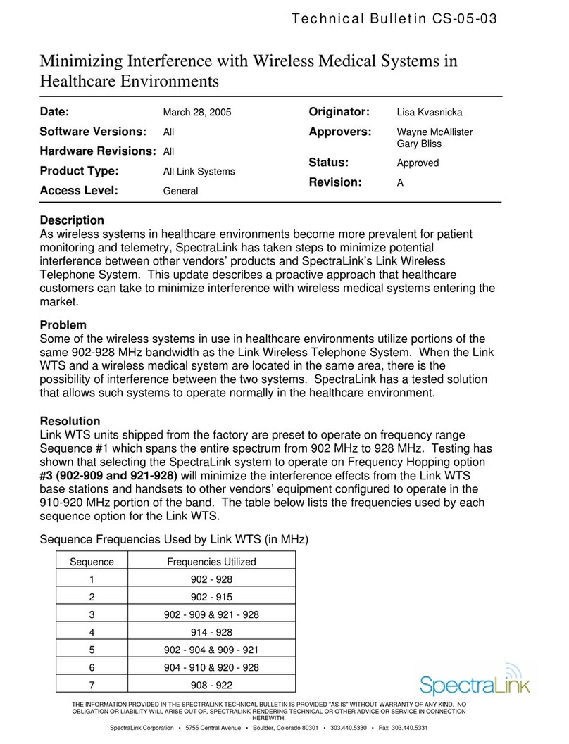SpectraLink Link 3000 Technical bulletin